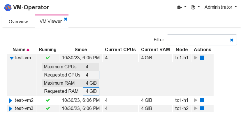 VM-Operator GUI